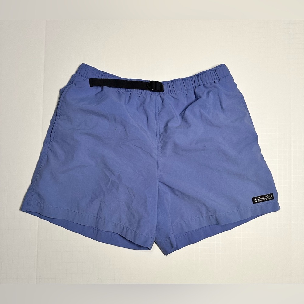 Columbia Nylon Blue Hiking Swim Shorts With Pockets, M